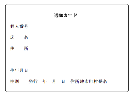 通知カード案