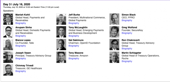 [2020-07-16] I Will Speak on Day 3 of the Citi Client Advisory Board and Treasury Leadership Forum