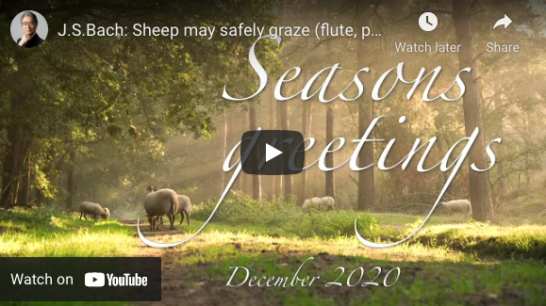 Season's Greetings—J. S. Bach: Sheep May Safely Graze (Flute, Piano, Spinet, and Marimba)