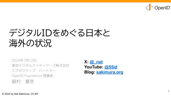 〔Presentation Materials Posted〕 Digital ID in Japan and Abroad @ FINOLAB