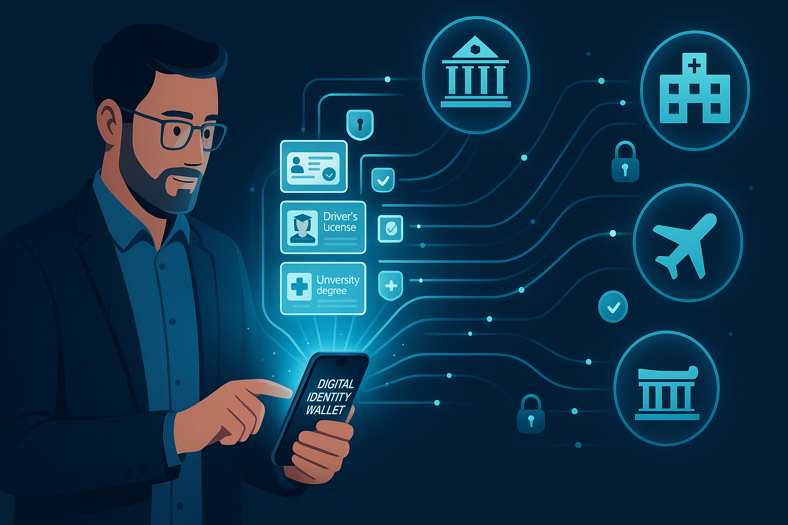 A user presenting digital credentials