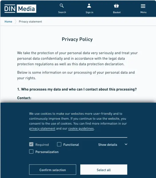 DIN Media Privacy Policy and Cookie Consent